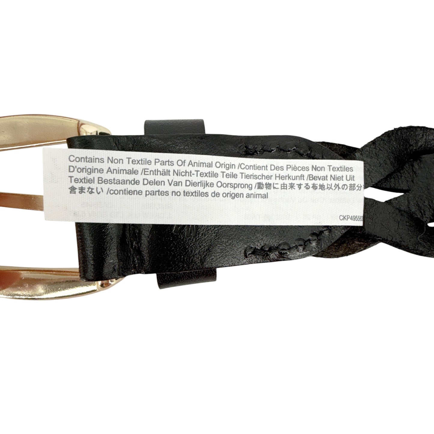 MADEWELL Braided Belt in True Black M-L