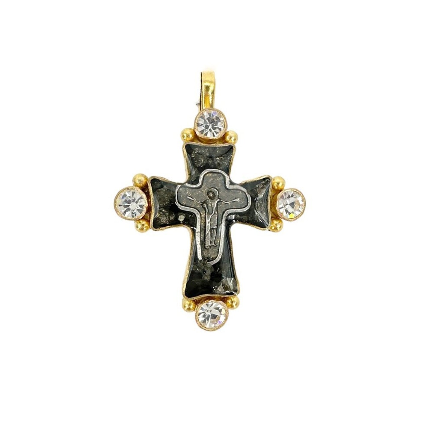 VIRGINS SAINTS & ANGELS VSA Maria Cross Medallion in Gold