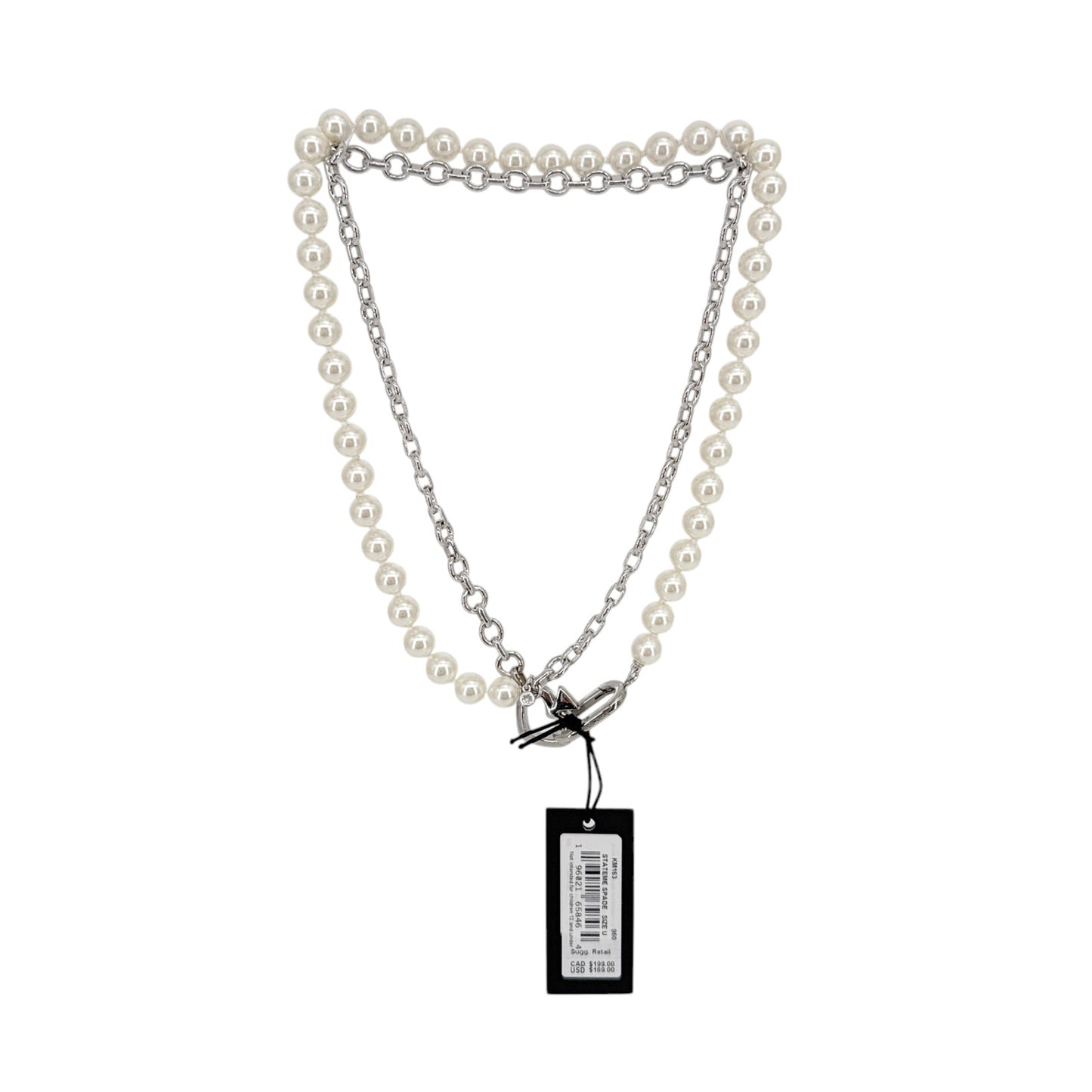 KATE SPADE New York Statement Spade Pearl Wrap Necklace