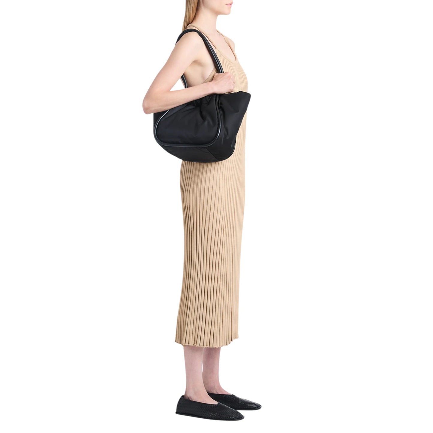 PROENZA SCHOULER Large Ruched Tote in Puffy Nylon in Black