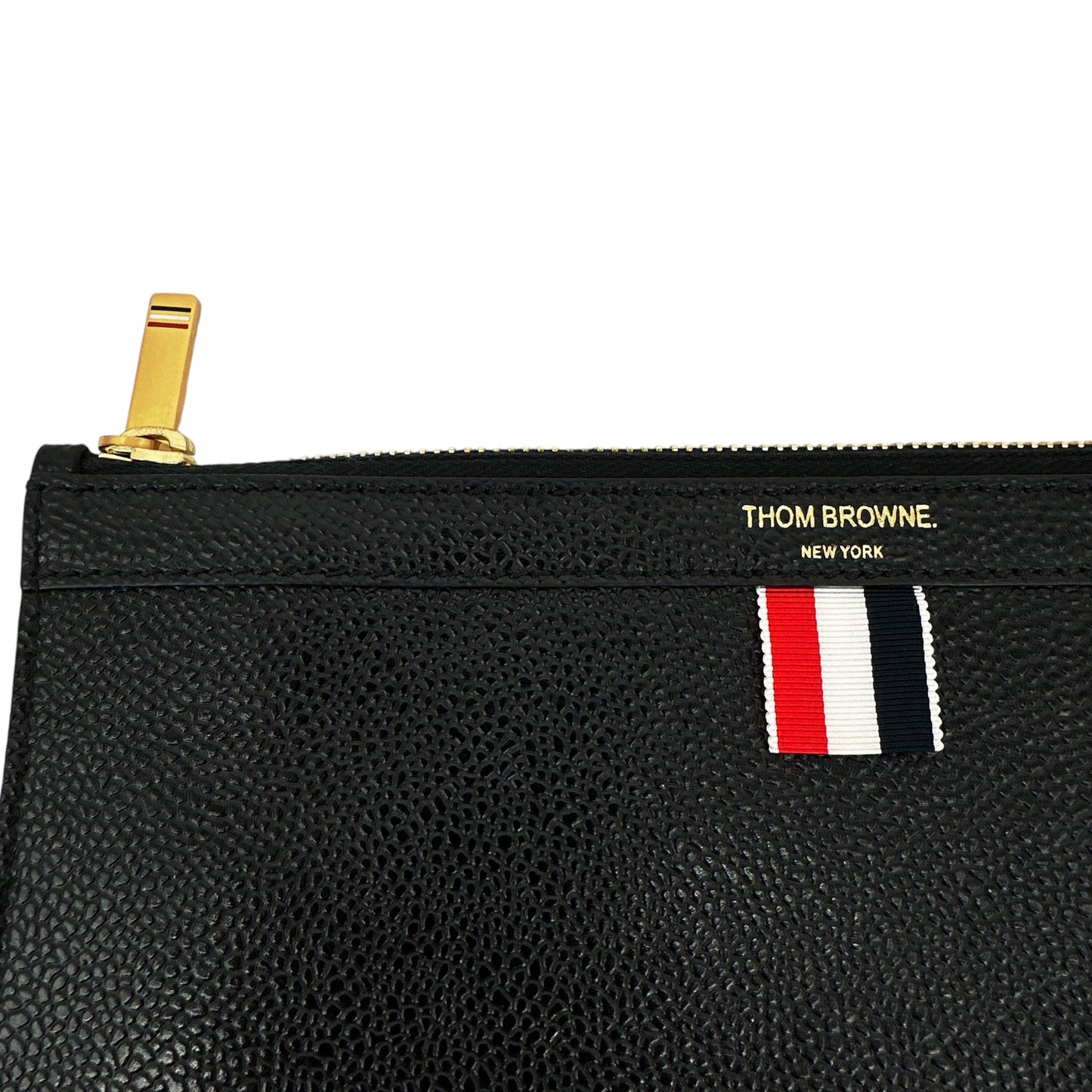 THOM BROWNE Mini Pebble Grain Gusset Folio