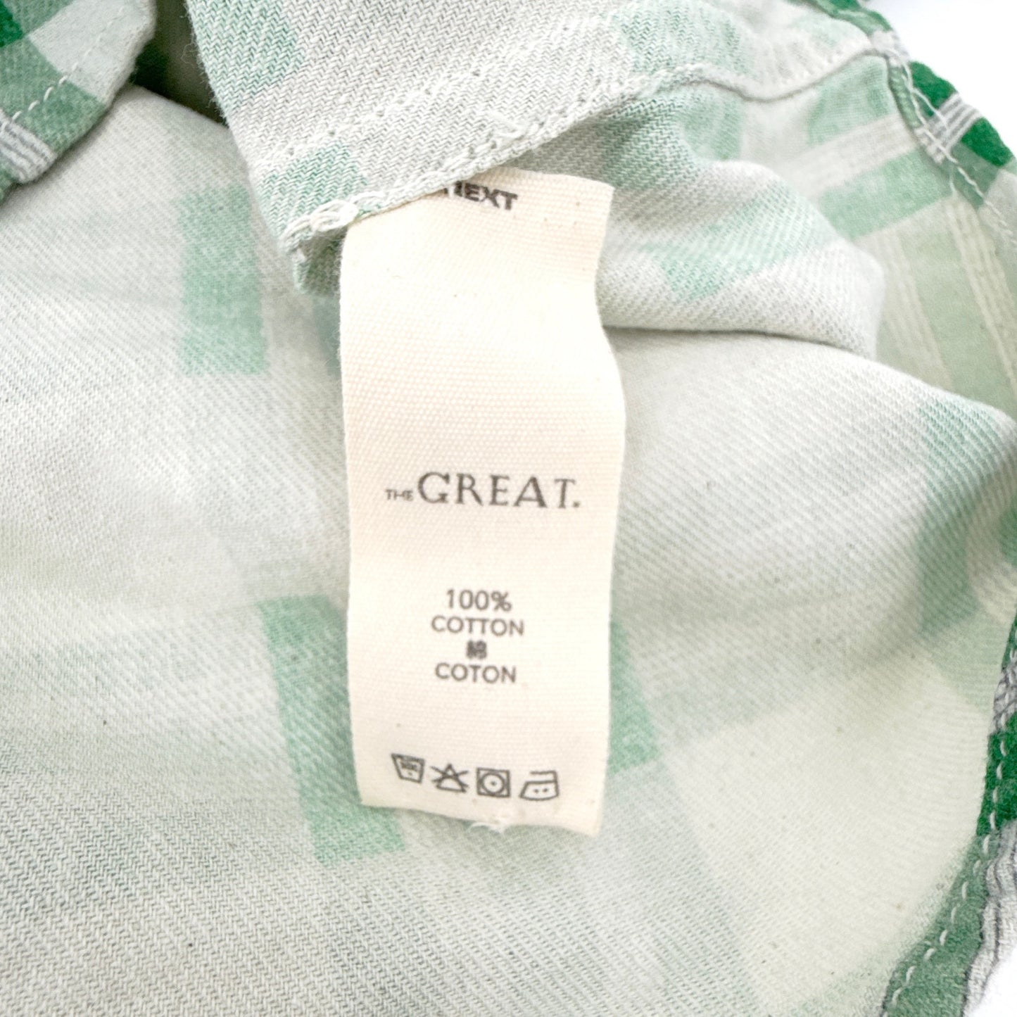 THE GREAT. The Harbor Shirt in Bright Green Pioneer Plaid 0|XS