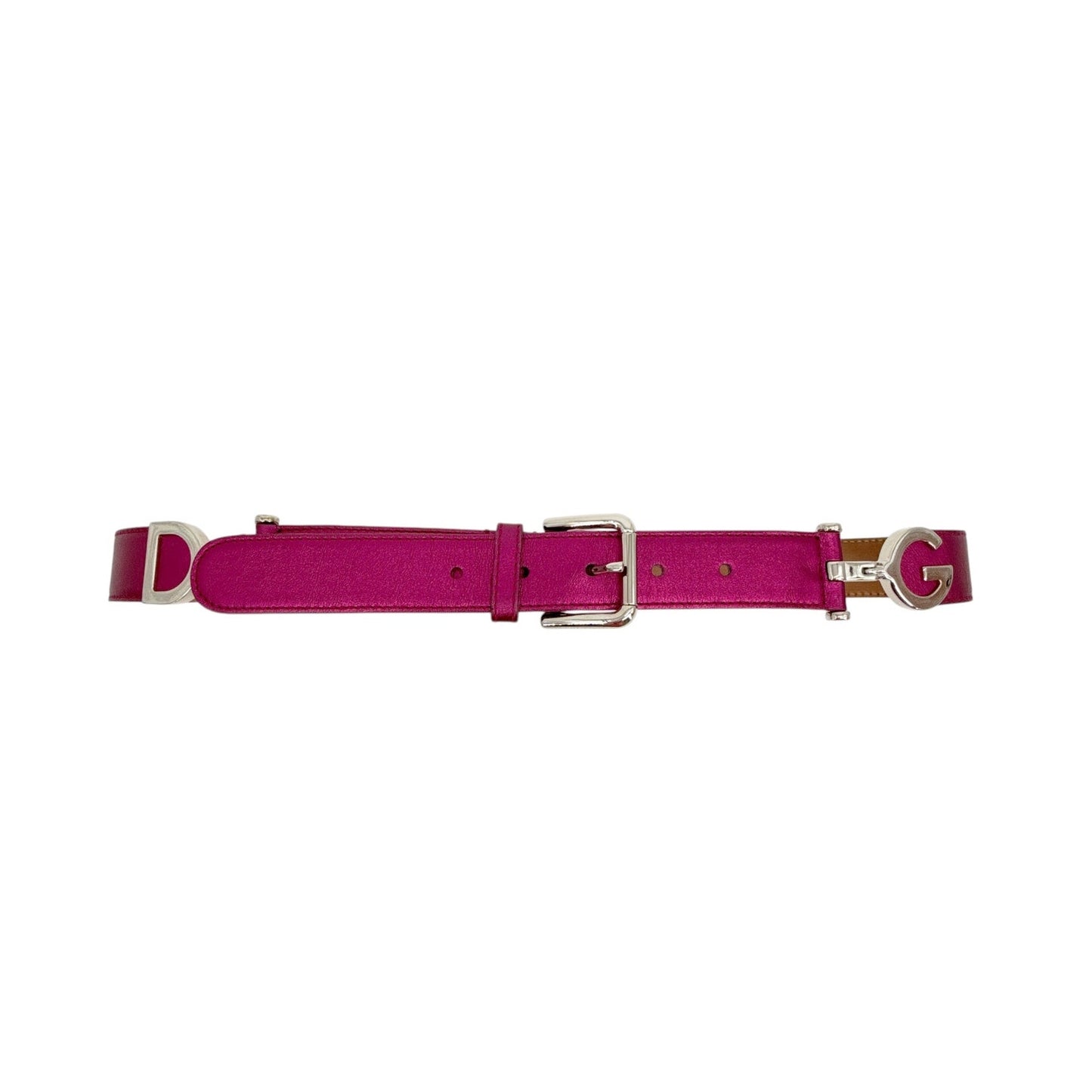 DOLCE & GABBANA Logo Belt Metallic Pink 85cm | 34in