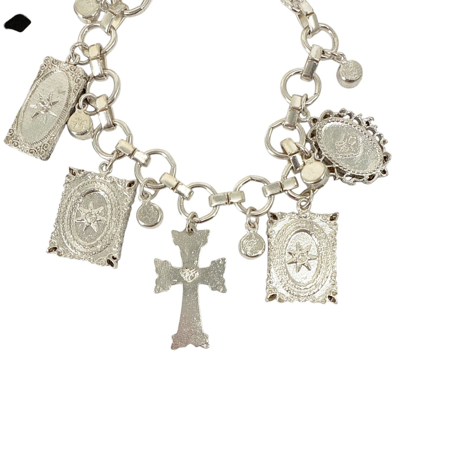 VIRGINS SAINTS & ANGELS VSA Retablo Framed Charm Bracelet Silver
