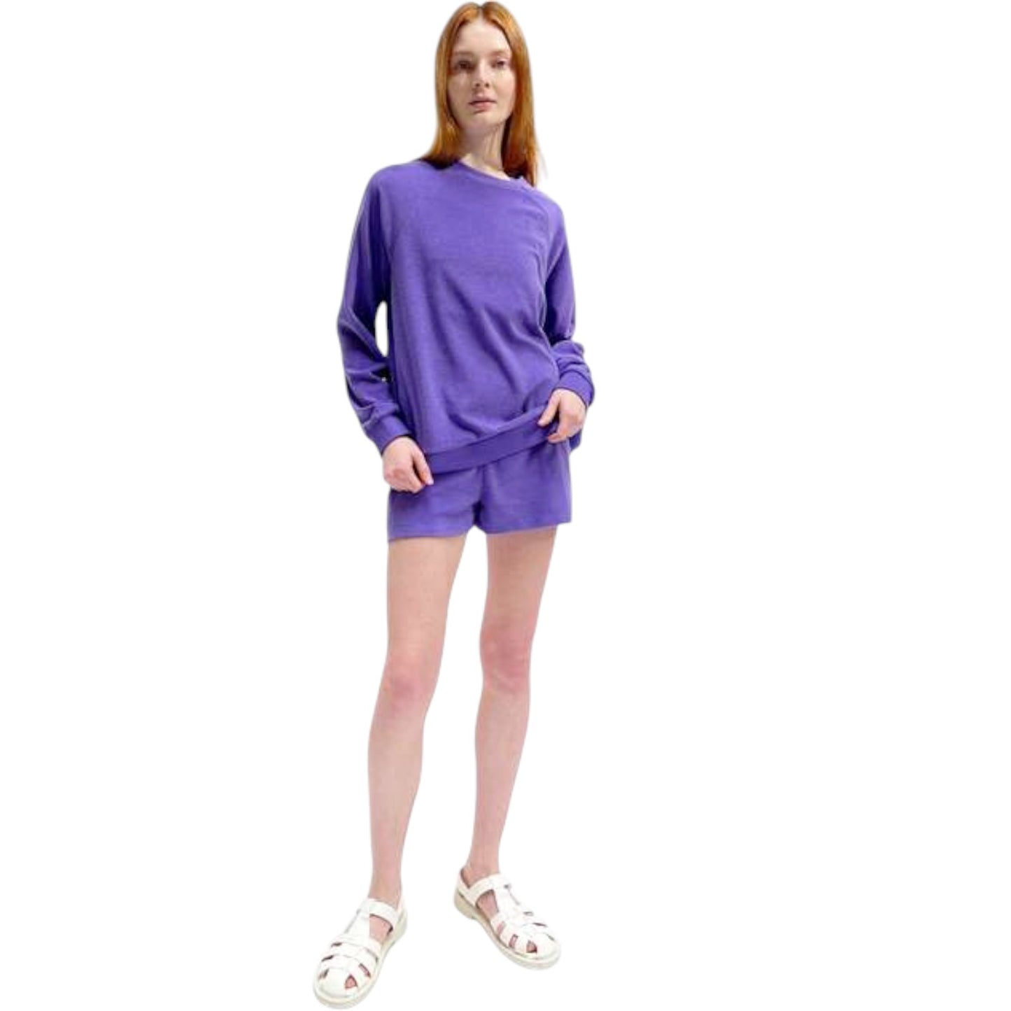 KULE The Terry Franny & Terry Venus Short Set in Grape XS