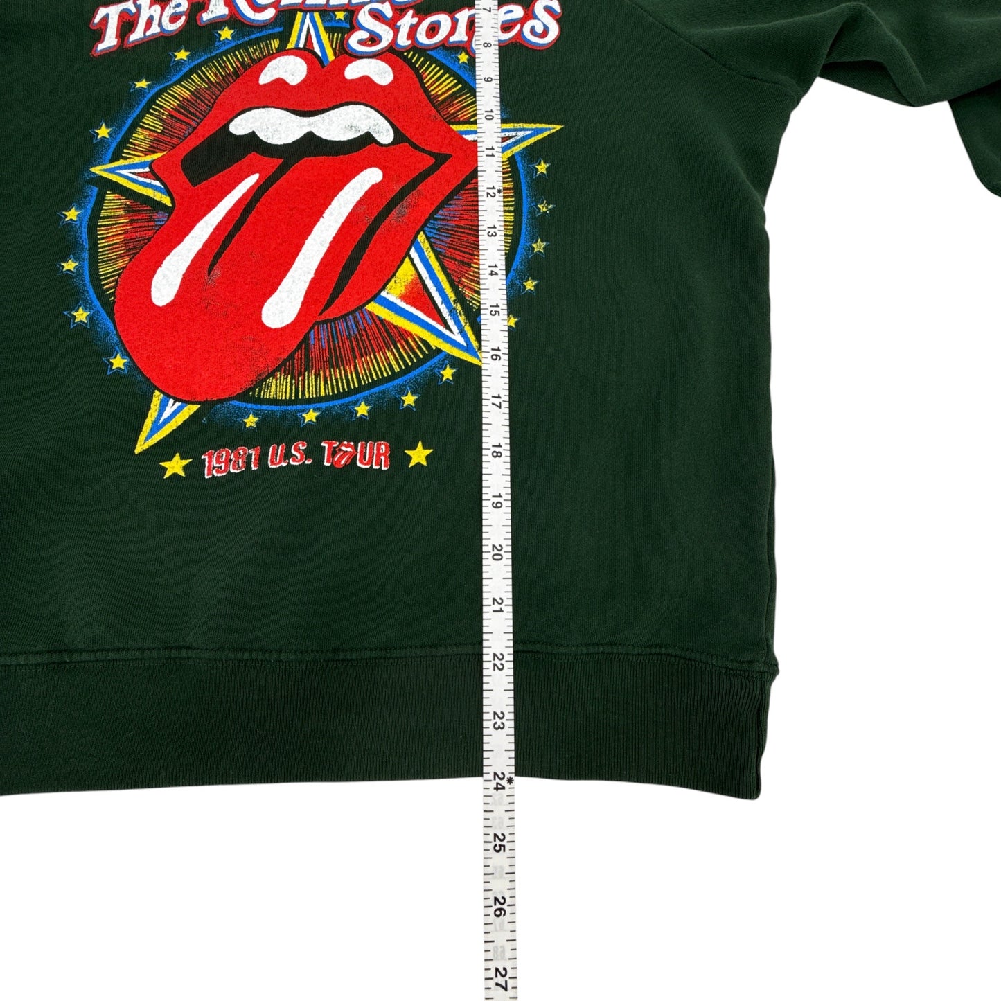 DAYDREAMER Rolling Stones 1981 US Tour Vintage Sweatshirt in Vintage Green XS
