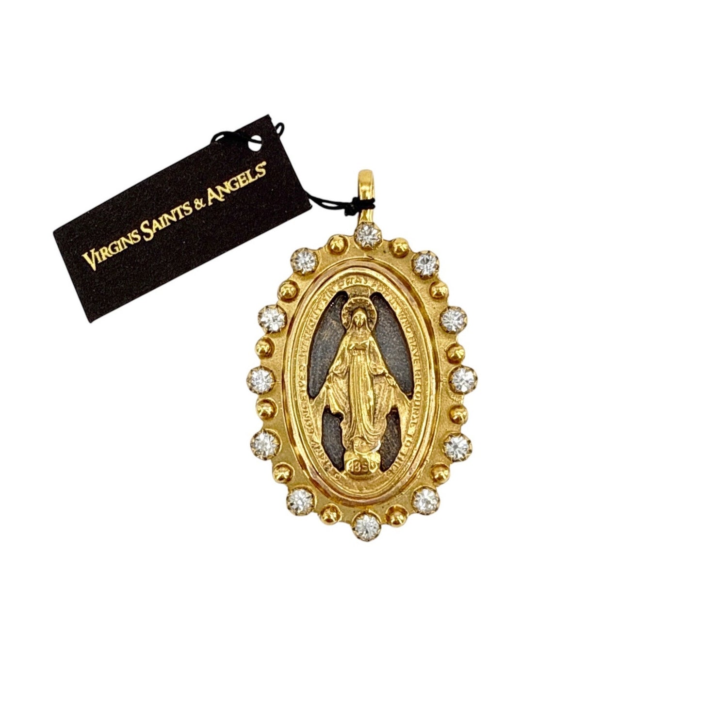 VIRGINS SAINTS & ANGELS VSA Milagrosa Medallion in Gold