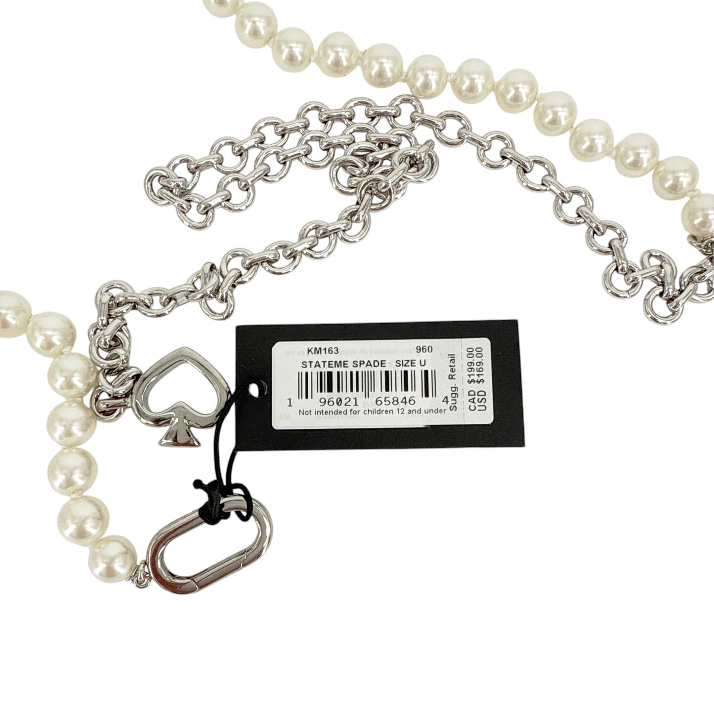 KATE SPADE New York Statement Spade Pearl Wrap Necklace