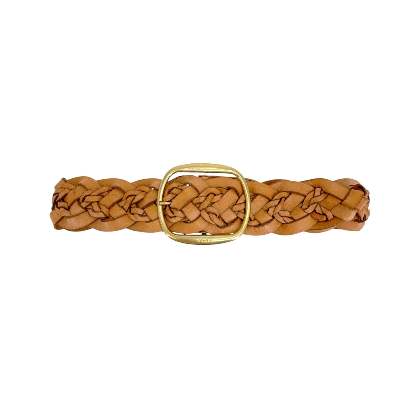 POLO RALPH LAUREN Double-Braided Leather Belt Natural S