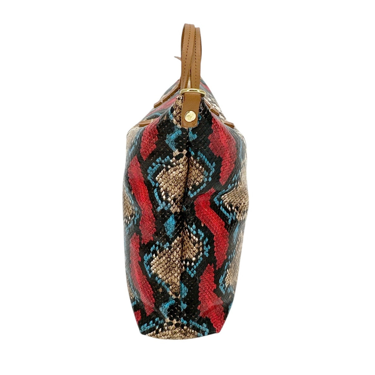 CLARE V. Attache Tote in Garden Snake with Additional Strap