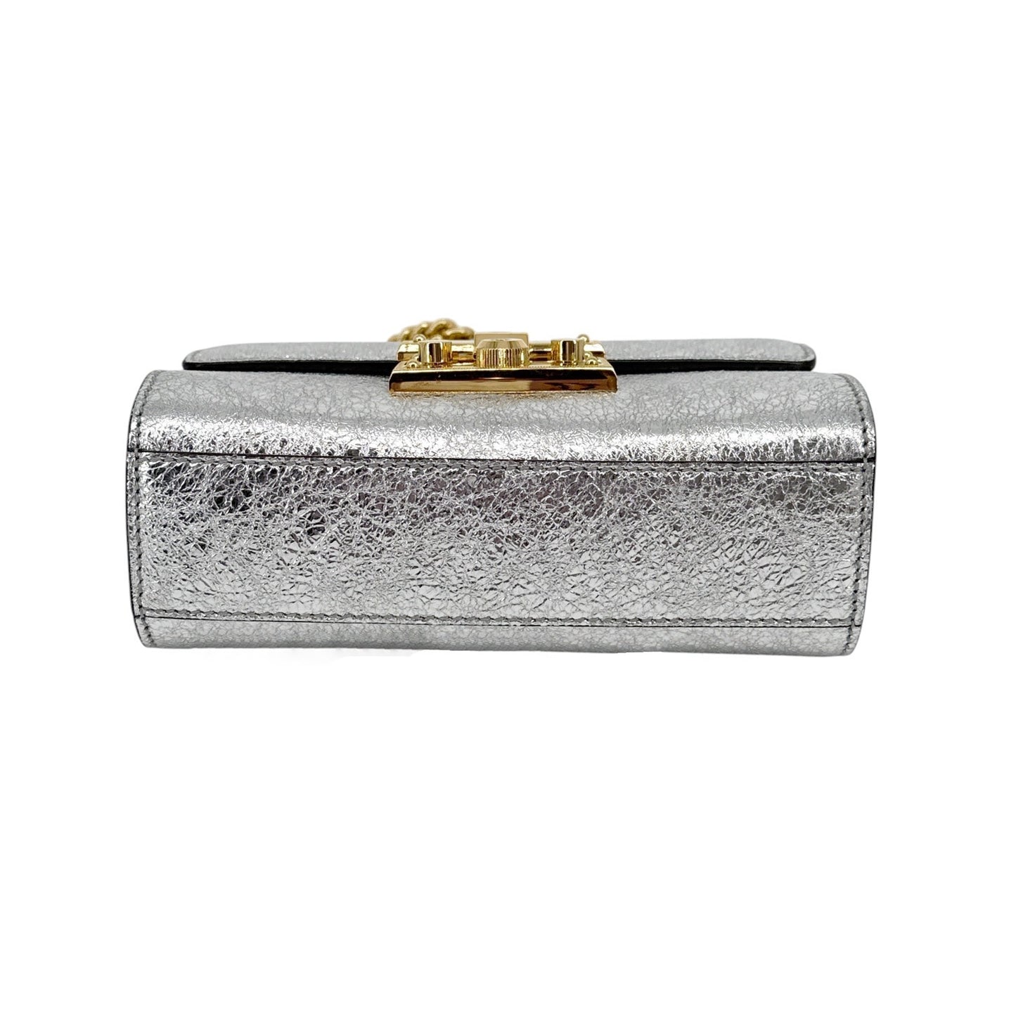 GUCCI Padlock Bag in Metallic Silver