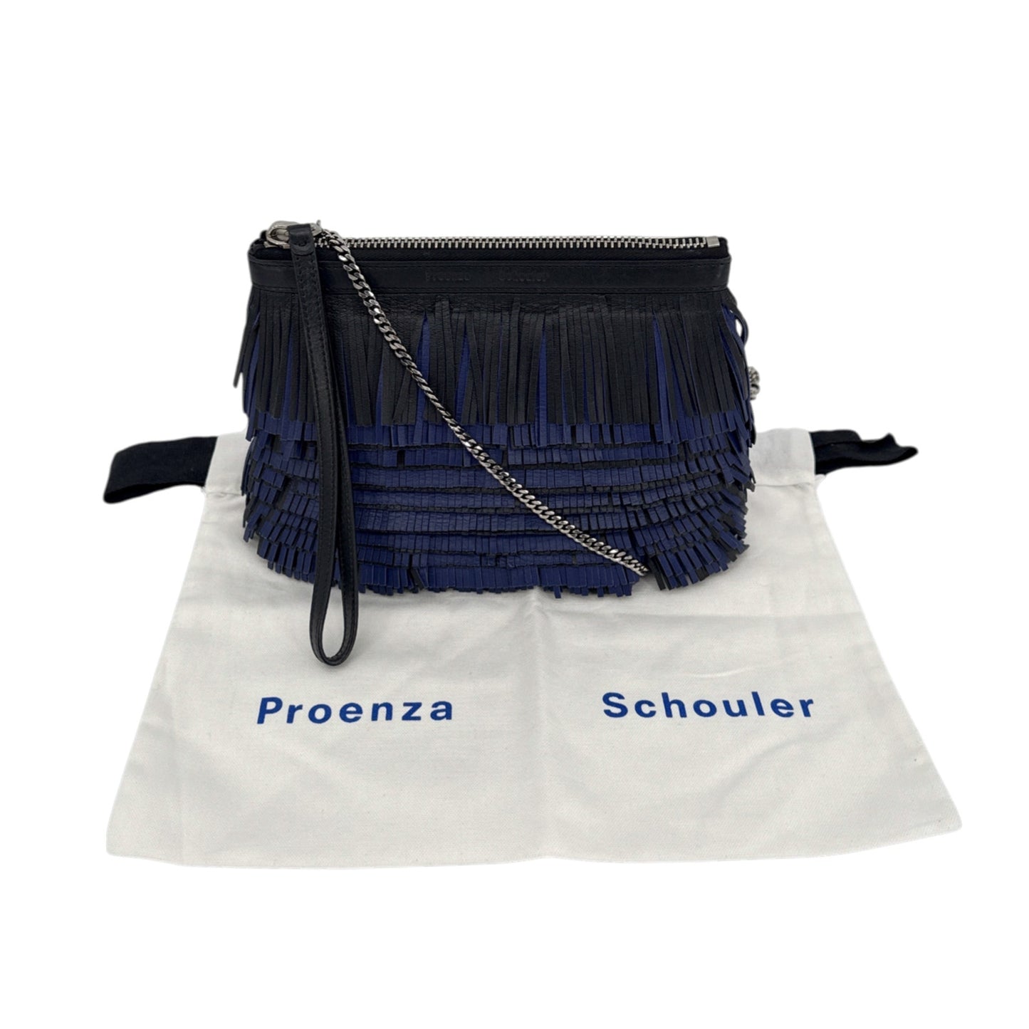 PROENZA SCHOULER Nappa Leather Fringe Convertible Clutch Bag