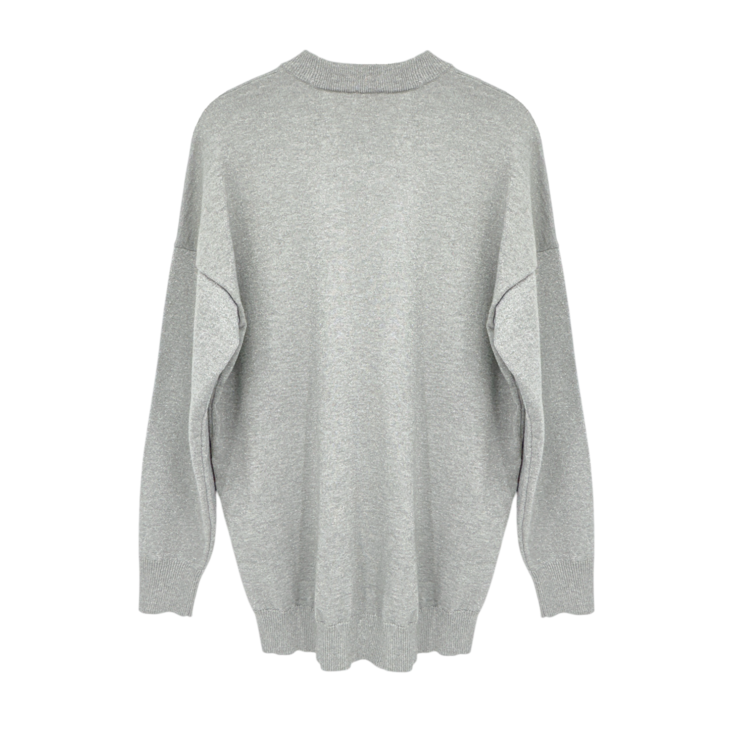 SHOW ME YOUR MUMU Classic Crewneck Sweater Silver Metallic XS