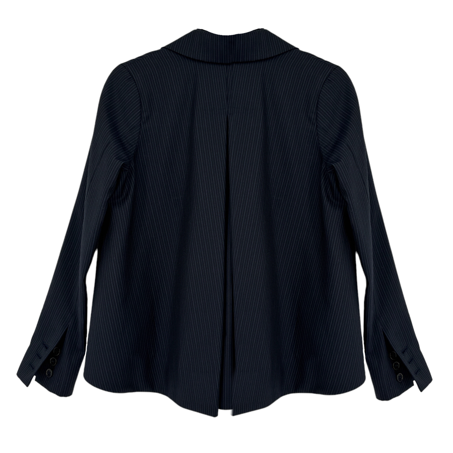 THE GREAT. The Swing Blazer in Navy Stripe 0|XS