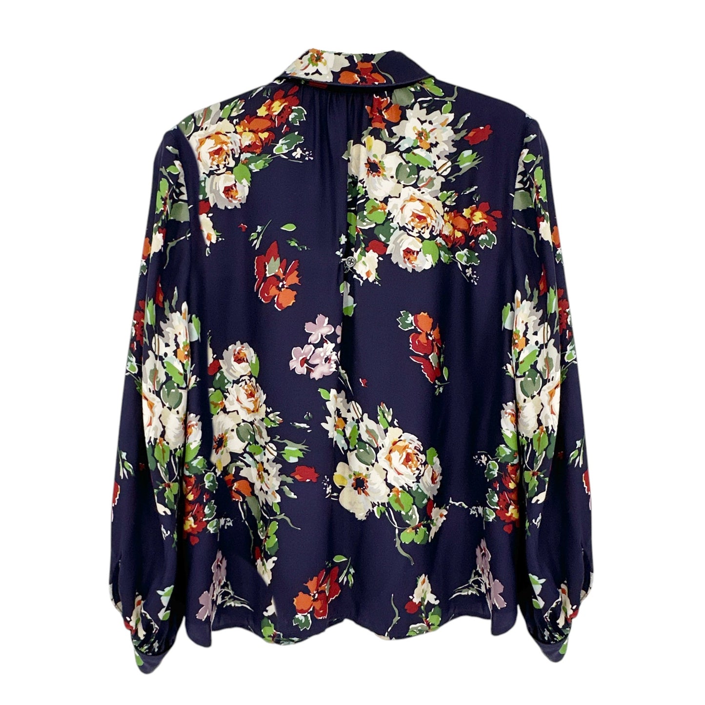 THE GREAT. The Boudoir Button Up Silk Shirt 0|XS