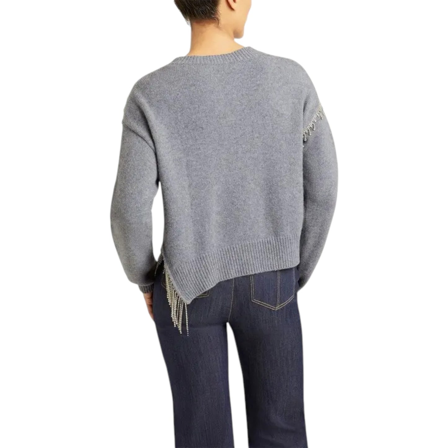 CINQ a SEPT Lilliana Embellished Knit Sweater M