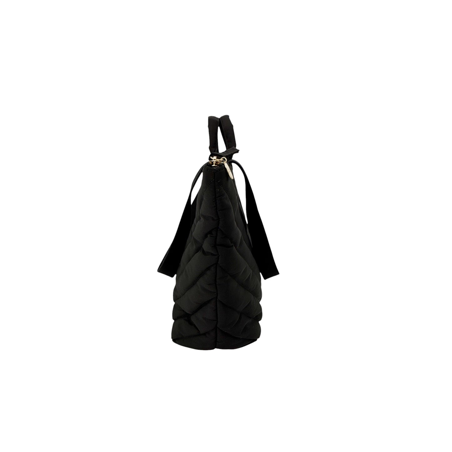 CLARE V. Le Zip Sac in Black Quilted V Puffer