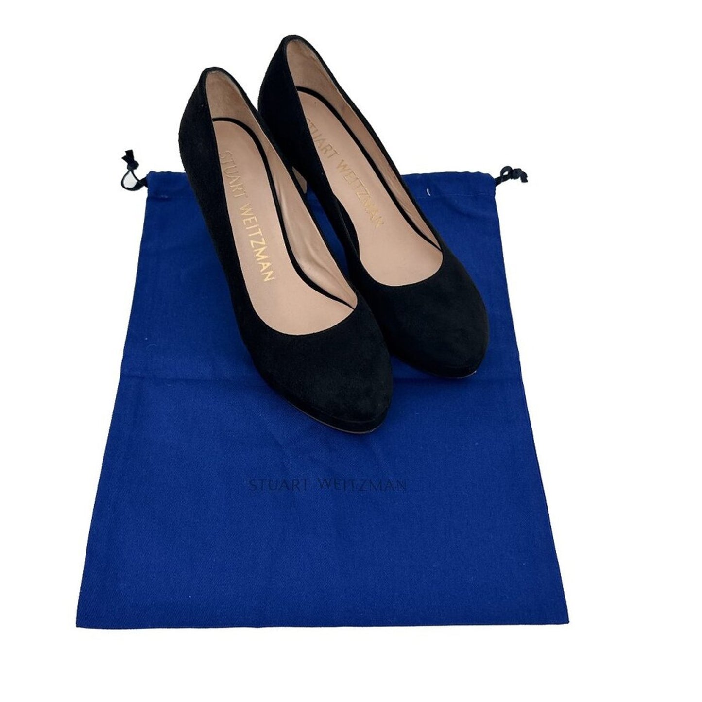 STUART WEITZMAN Larsa Suede Platform Pump in Black 6.5M
