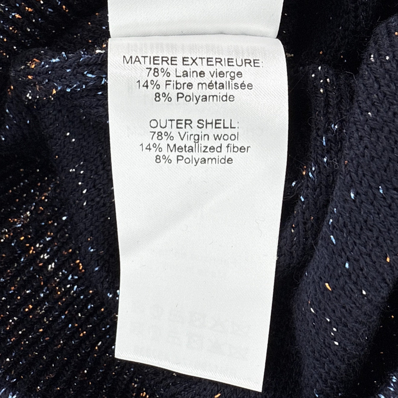 CHLOE Lurex Polo Sweater M