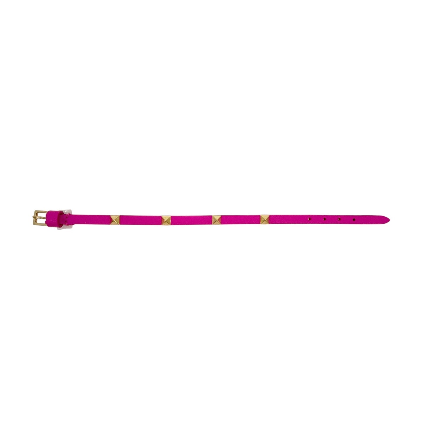 VALENTINO GARAVINO Rockstud Leather Bracelet in Pink