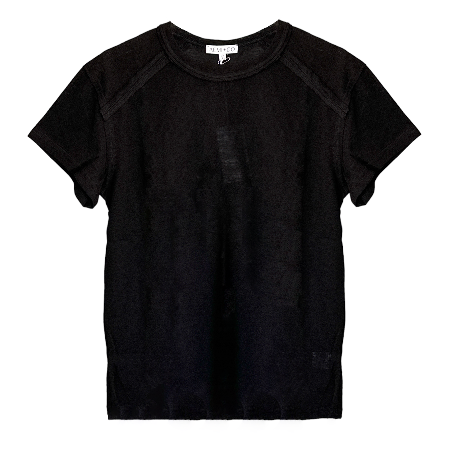 AEMI + CO Junie Tee Black Size L