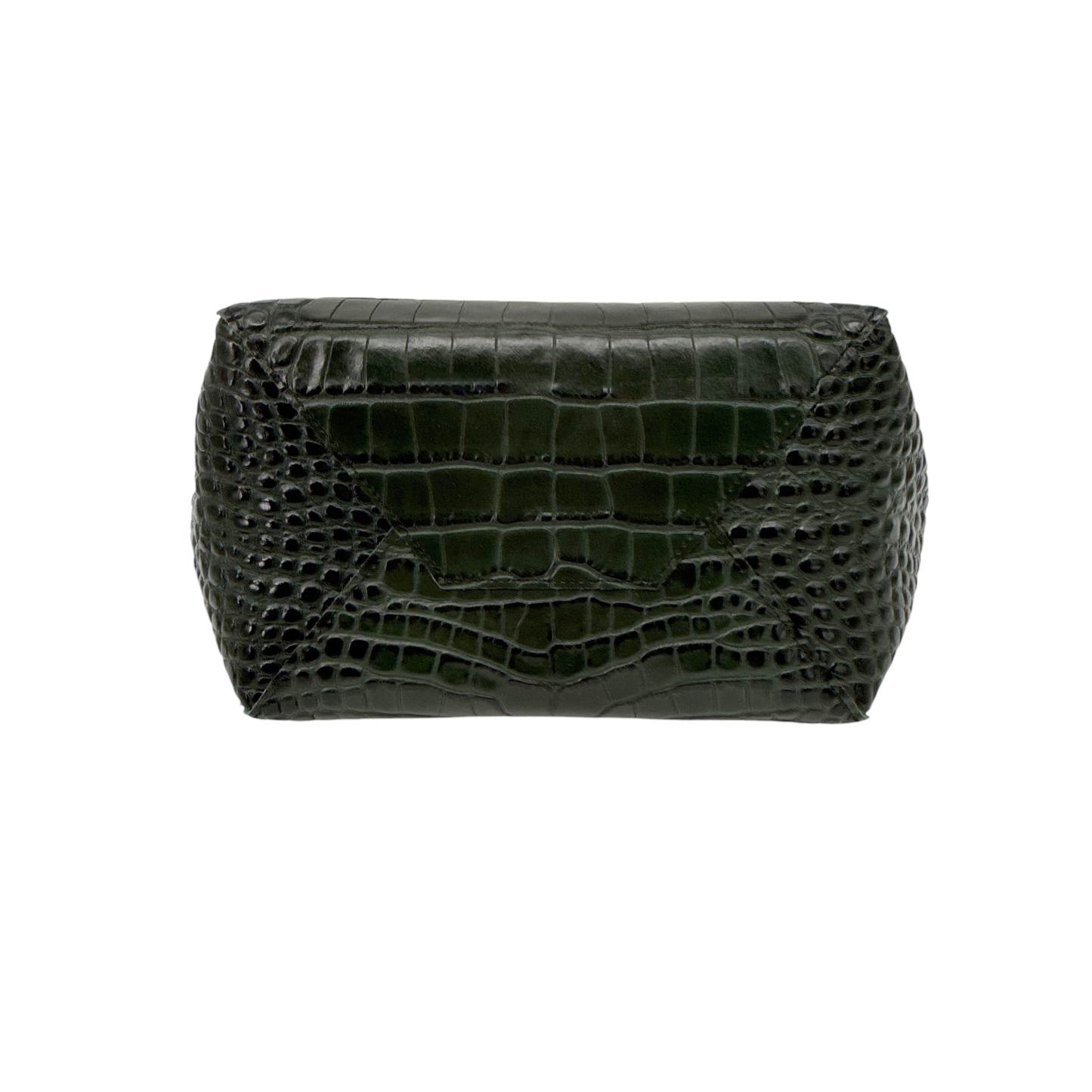 CLARE V. Le Big Box Bag Crocodile in Green