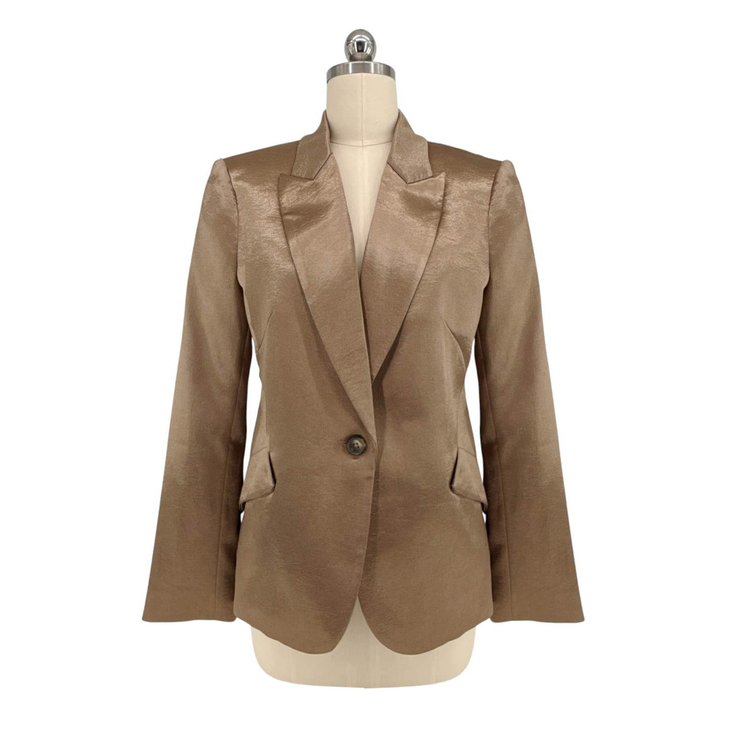 L'AGENCE Chamberlain Metallic Blazer in Sparrow 8|M