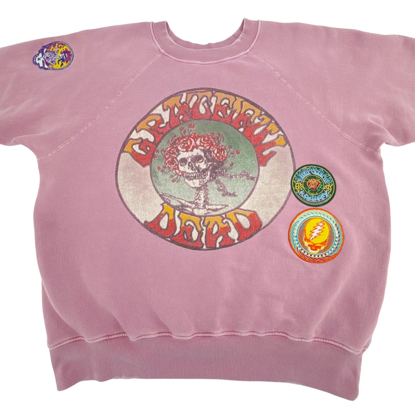 MADEWORN Grateful Dead Shrunken Sweatshirt in Petal M