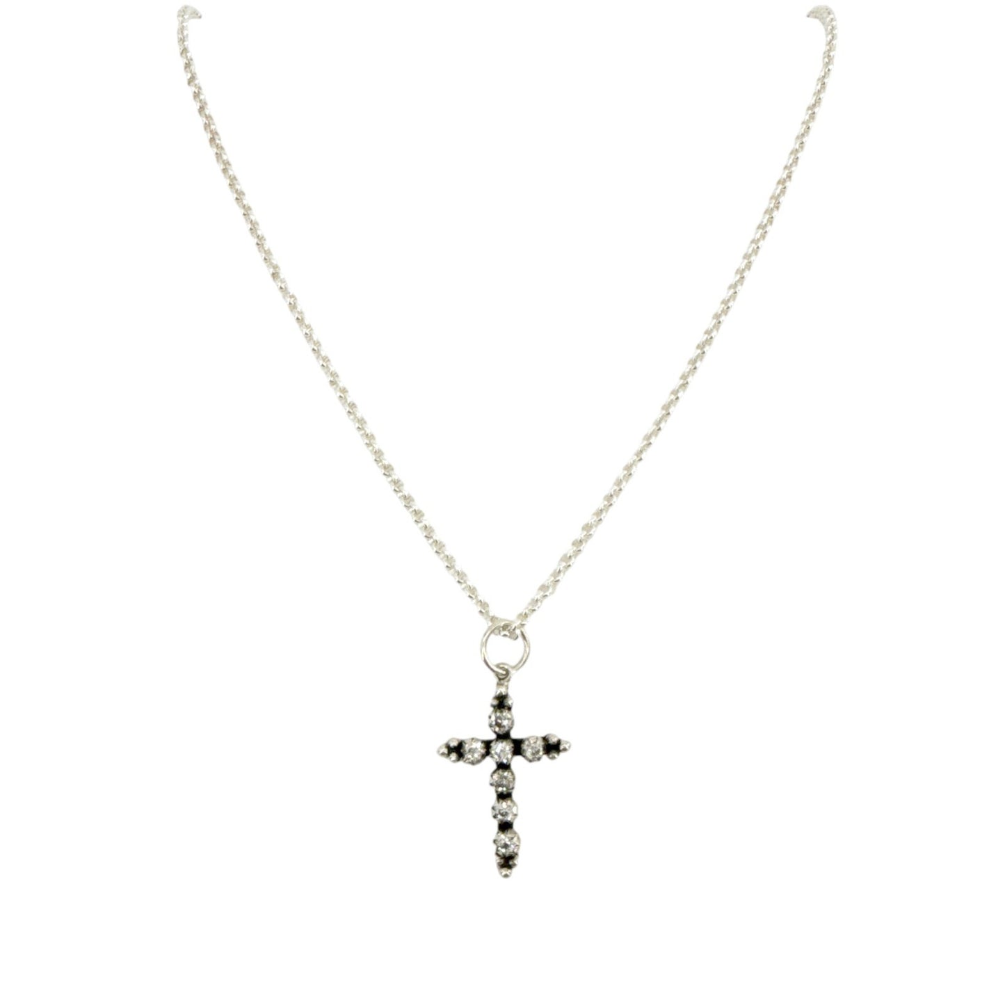 VIRGINS SAINTS & ANGELS VSA Madonna Cross Sterling Silver Necklace