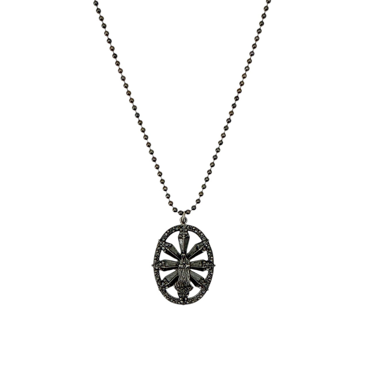 VIRGINS SAINTS & ANGELS VSA Twilight Virgin Charm in Gunmetal