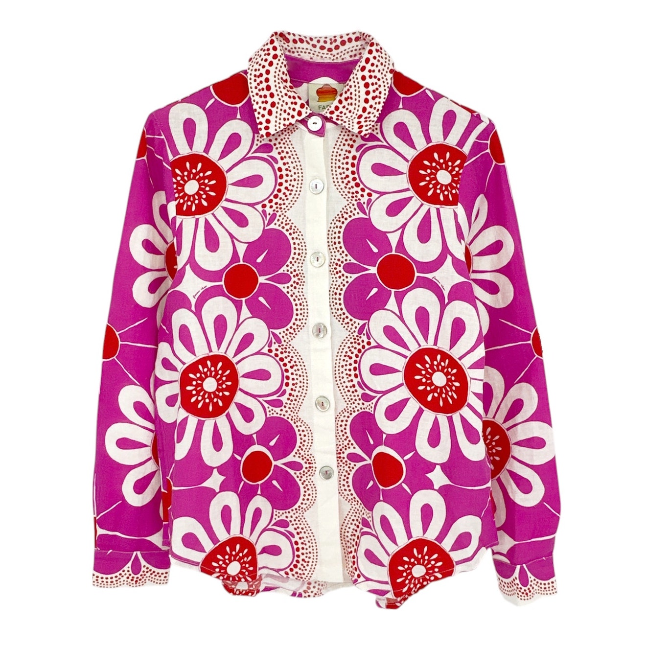 FARM RIO Maia Off White Shirt XS