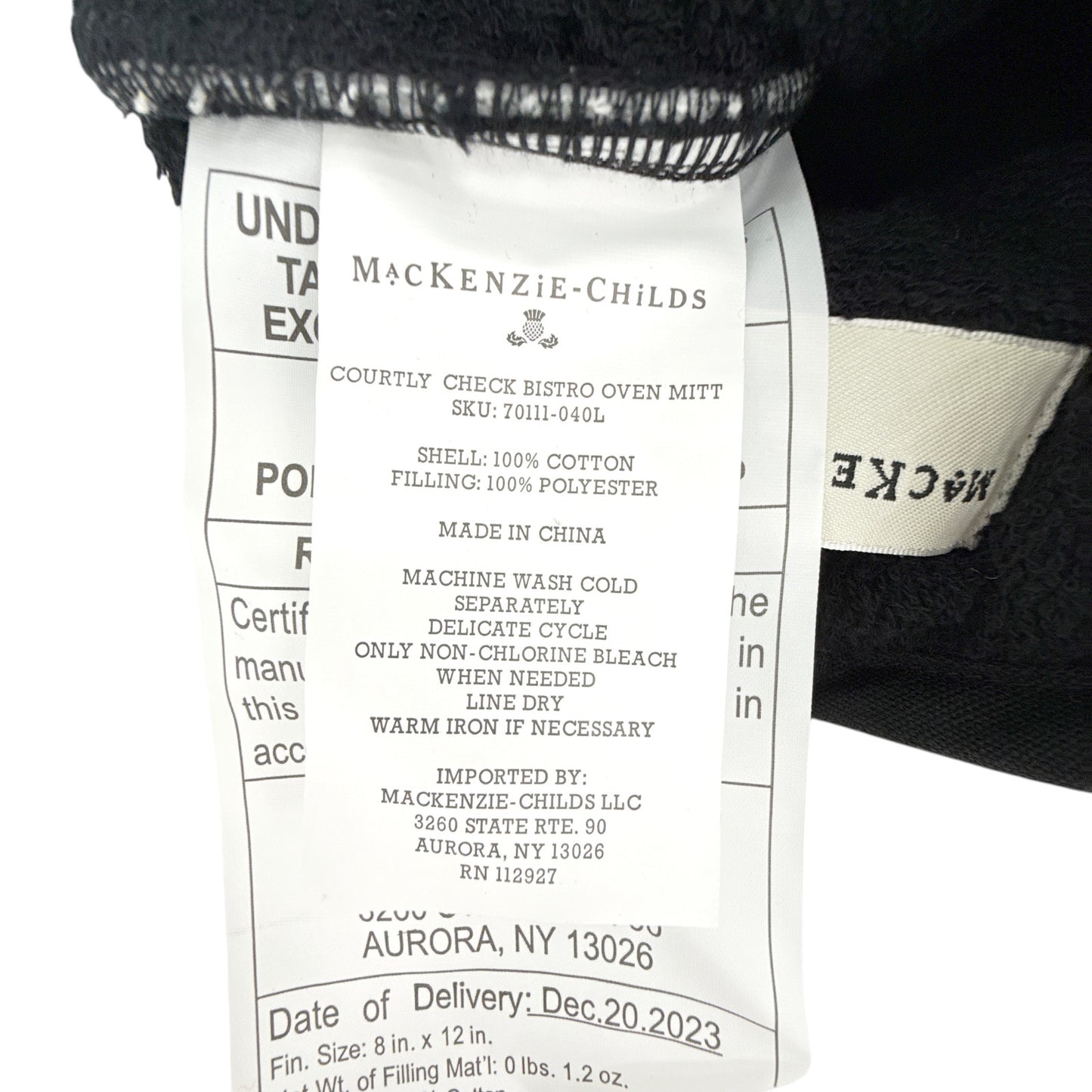 MACKENZIE-CHILDS Courtly Check Bistro Oven Mitt