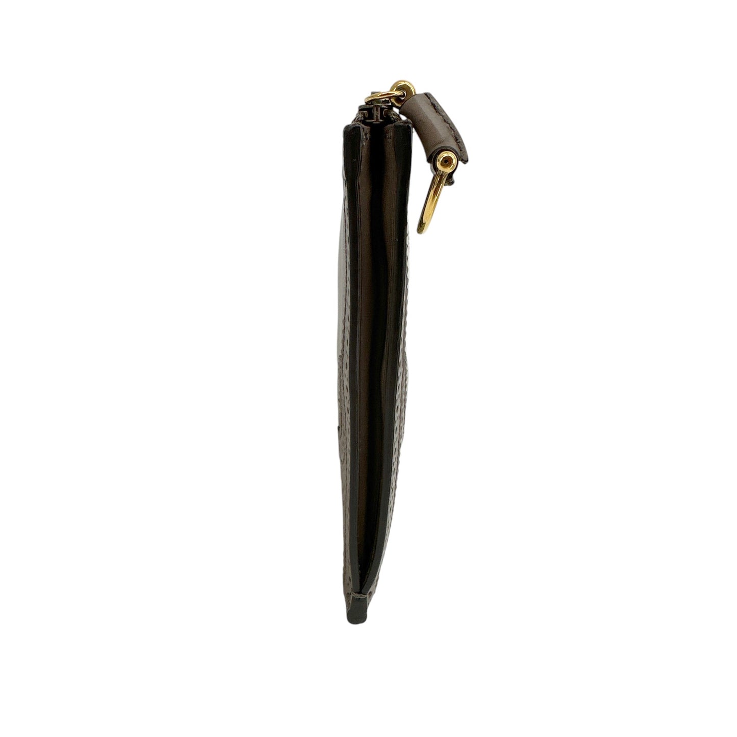 GUCCI Duilio Brogue Zip Around Leather Clutch Bag