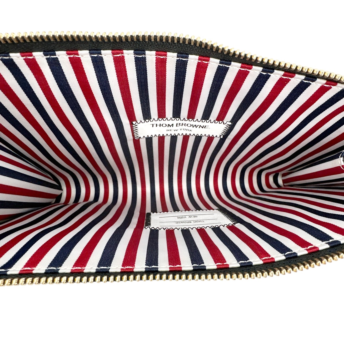 THOM BROWNE Mini Pebble Grain Gusset Folio
