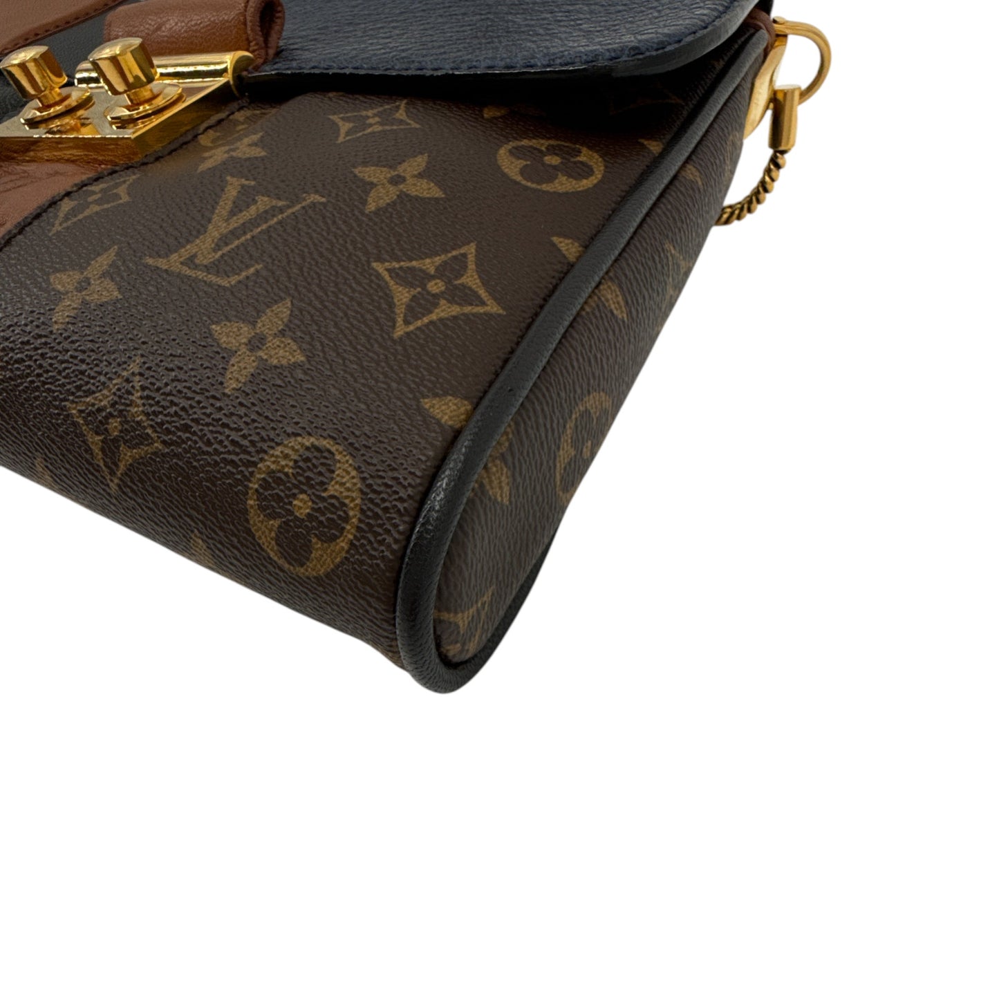 LOUIS VUITTON Limited Edition Monogram Blocks Pochette Plate Marine