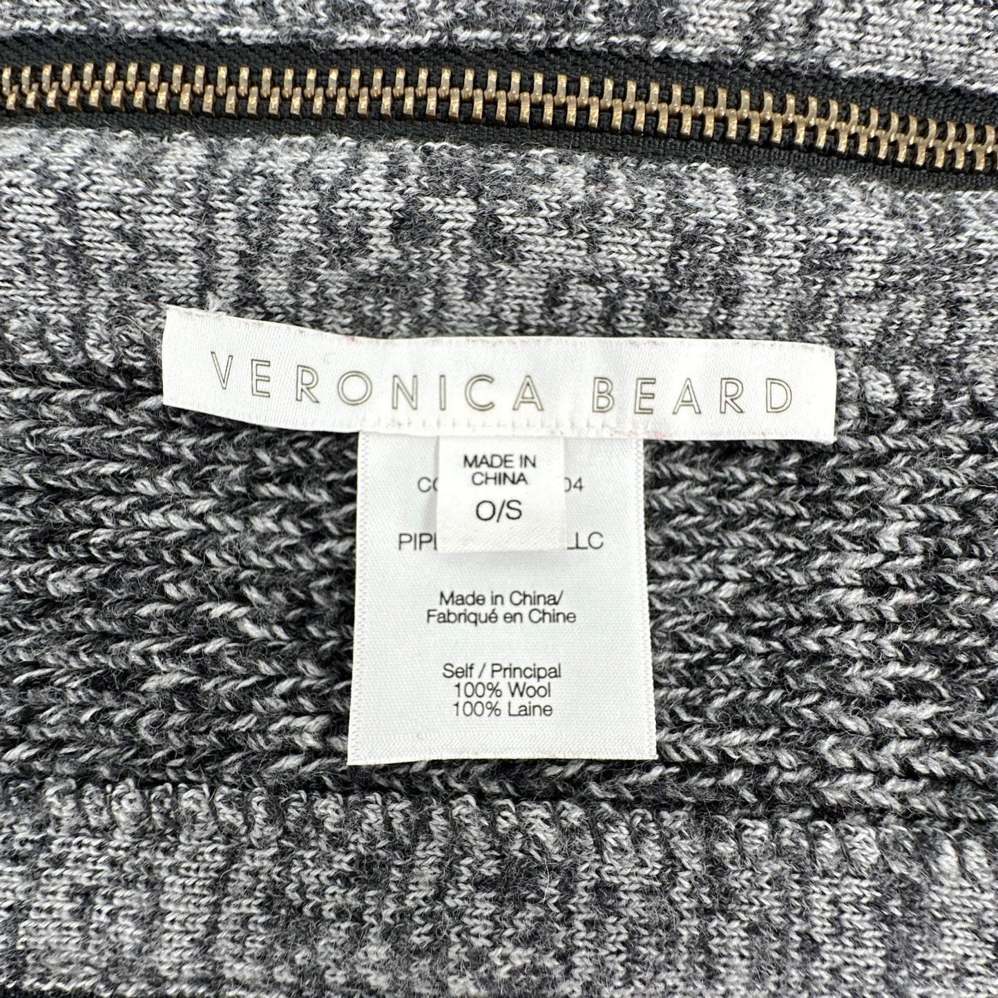 VERONICA BEARD Uptown Black Mélange Wool Dickey & Cuffs