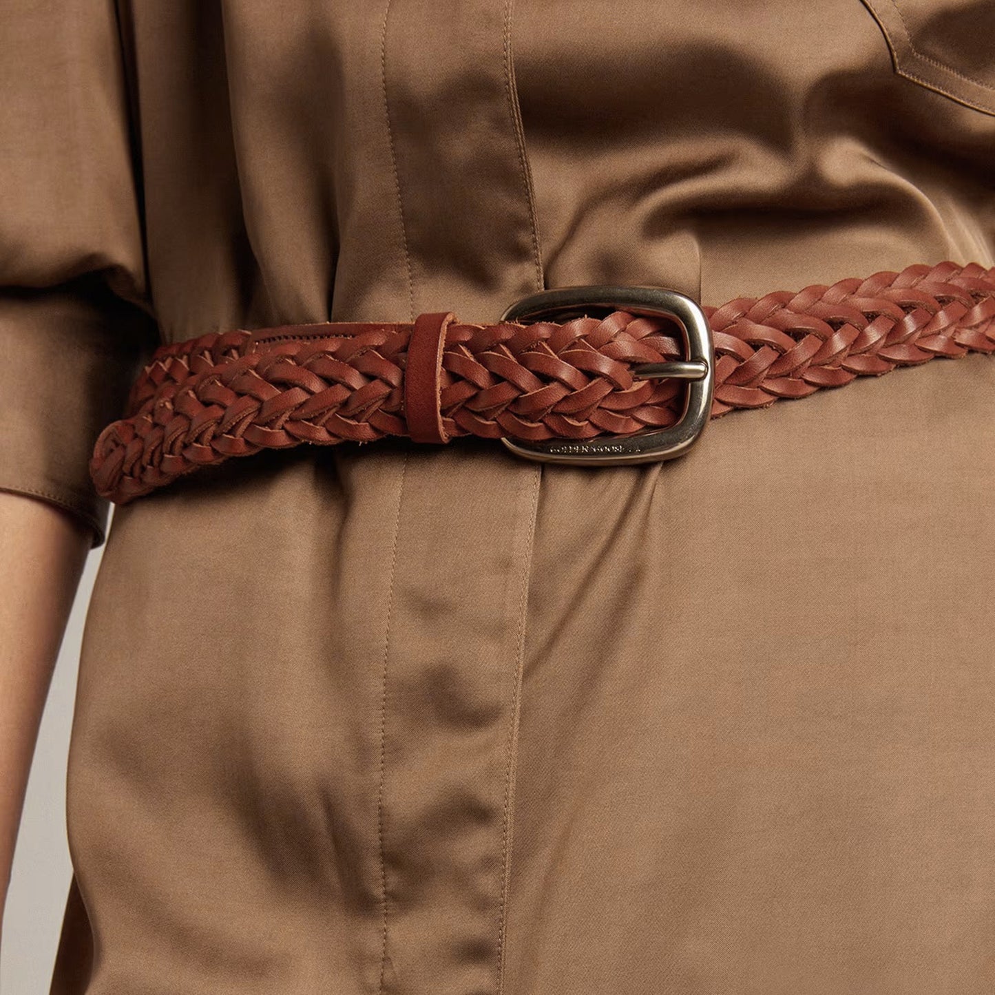 GOLDEN GOOSE Houston Belt in Brown 80cm|32in
