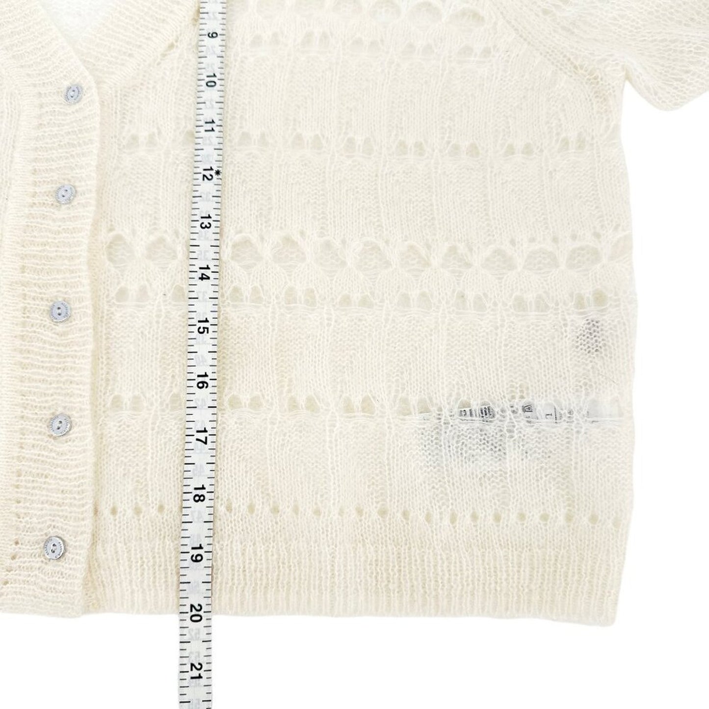 ALLSAINTS Cole Open Knit Cropped Cardigan L