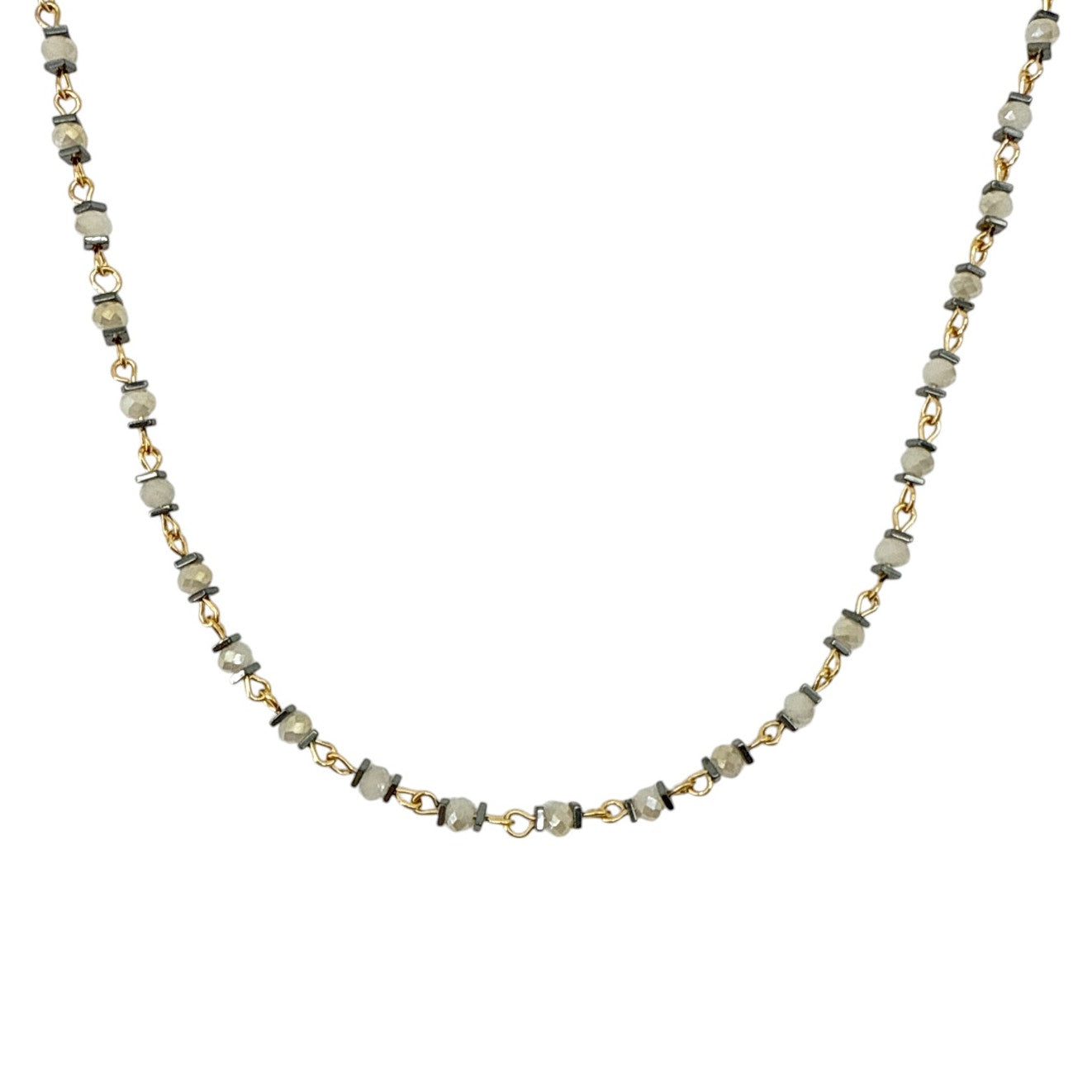 VIRGINS SAINTS & ANGELS VSA Sweetheart Crystal Choker in Gold Translucent & Hema