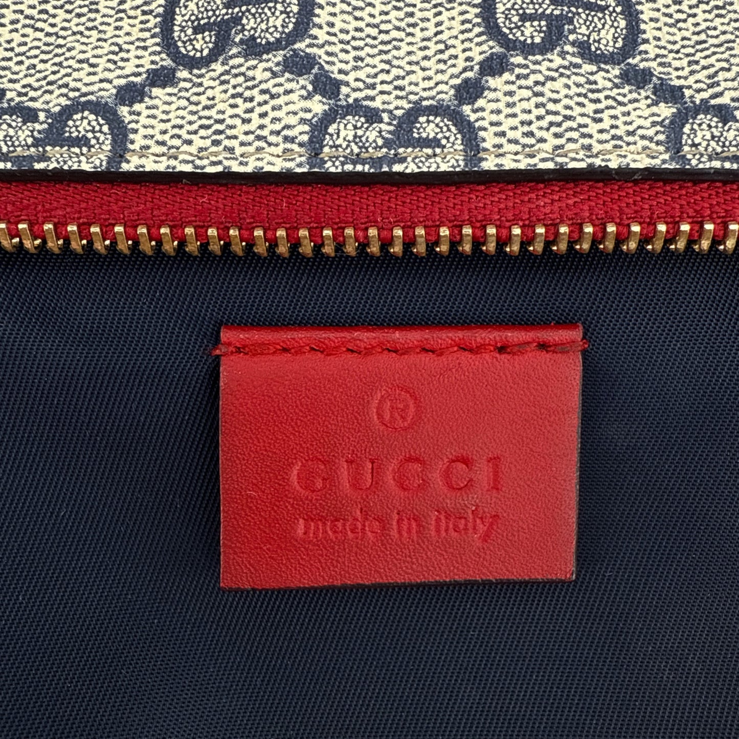 GUCCI Chain Wristlet Mini Bag GG Coated Canvas