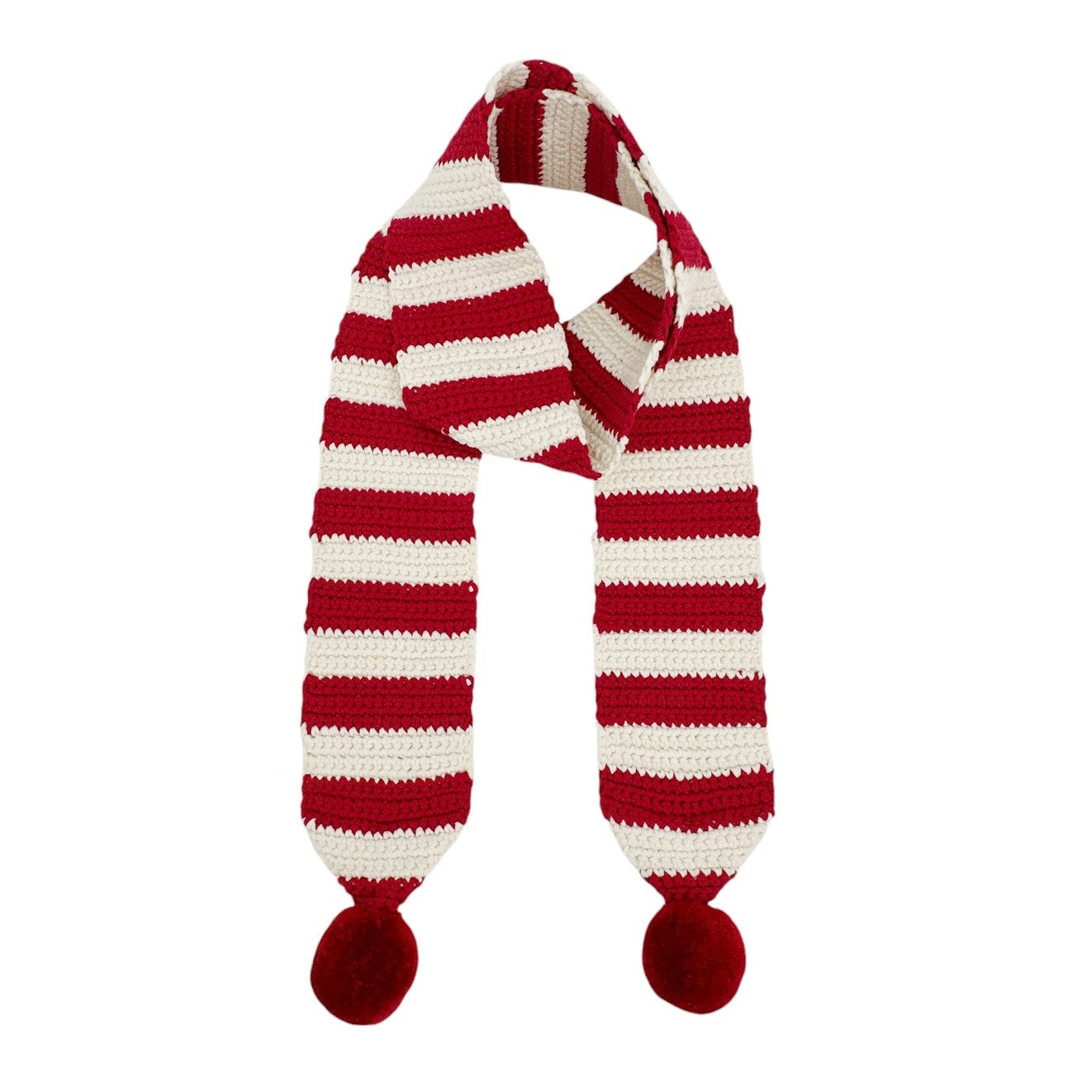 AMI Alexandre Mattiussi Crochet Pompom Scarf