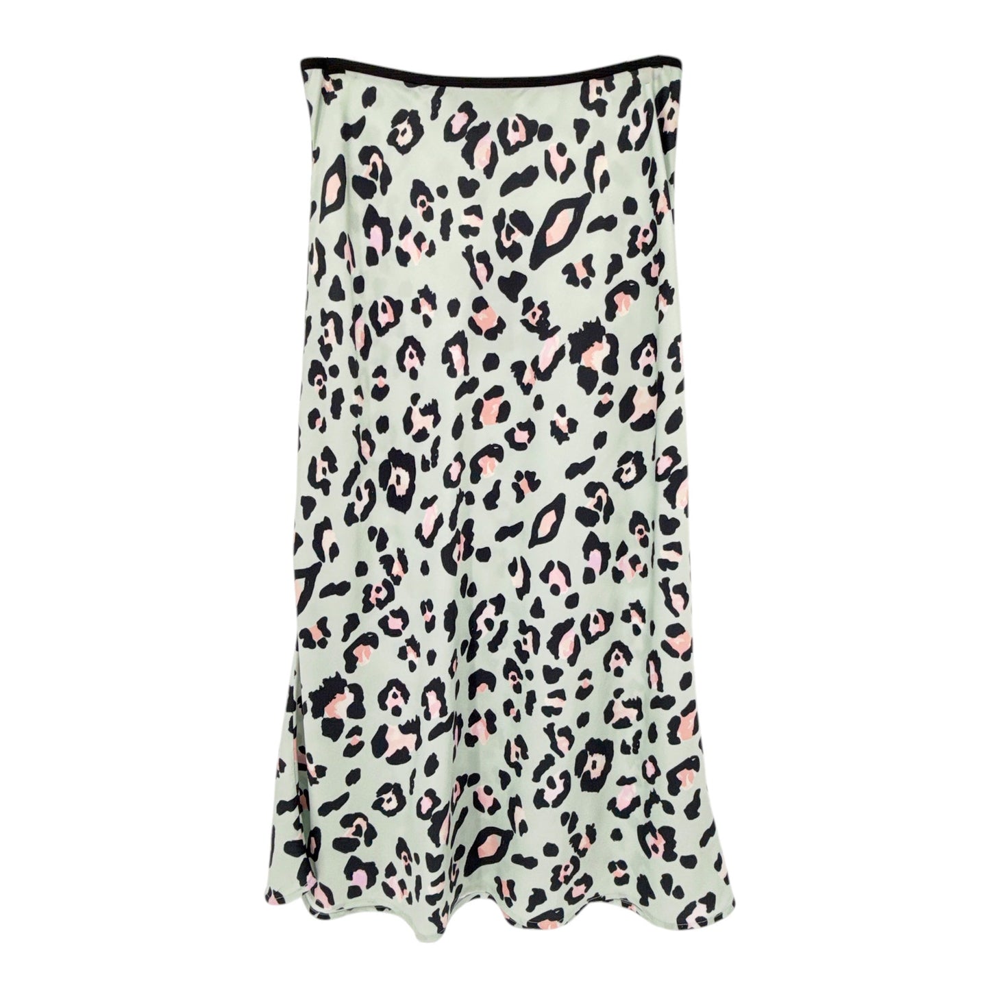 DAVID LERNER Naomi Bias Midi Skirt in Painted Leopard S