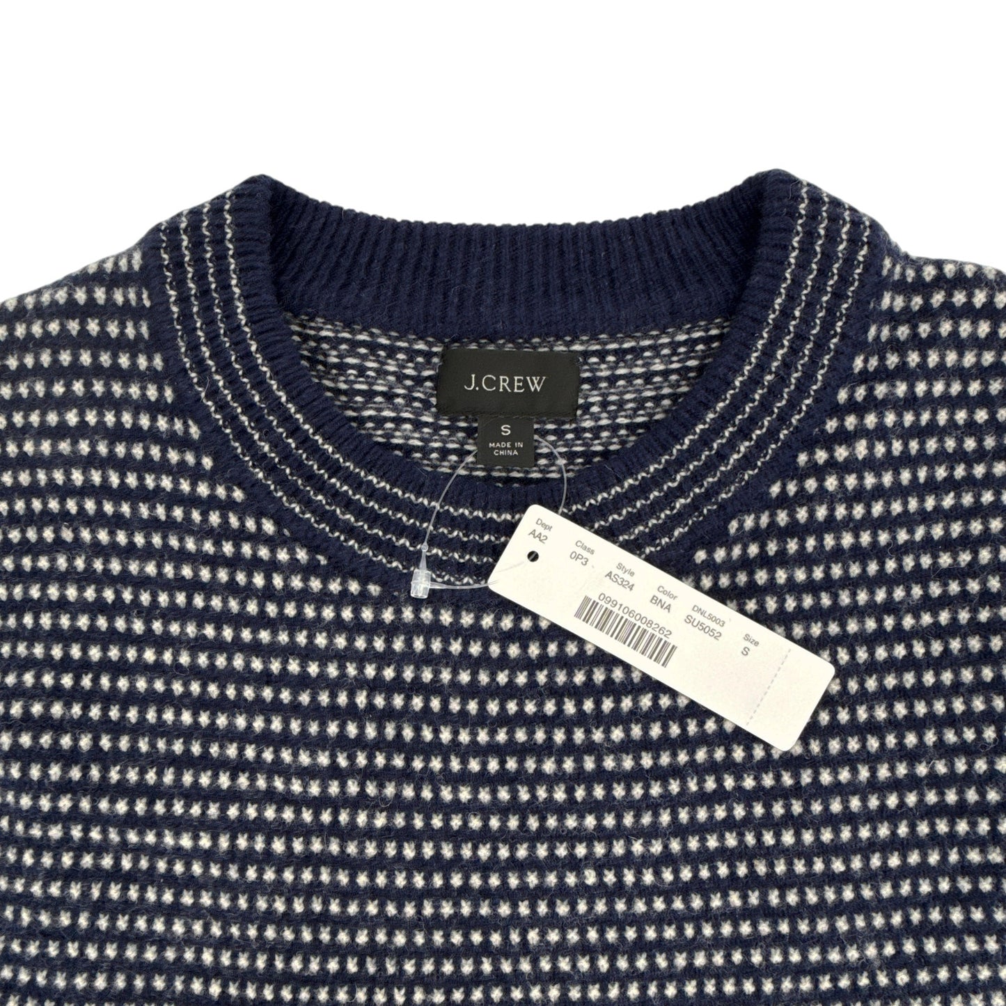 J.CREW Rugged Merino Wool Bird's-eye Sweater S