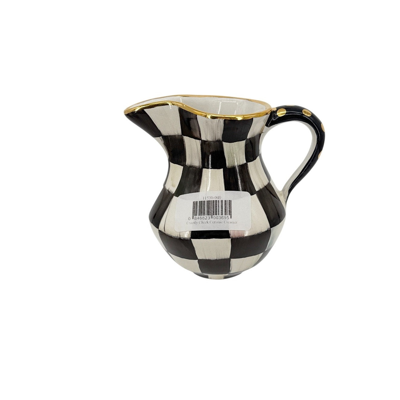 MACKENZIE-CHILDS Courtly Check Ceramic Creamer