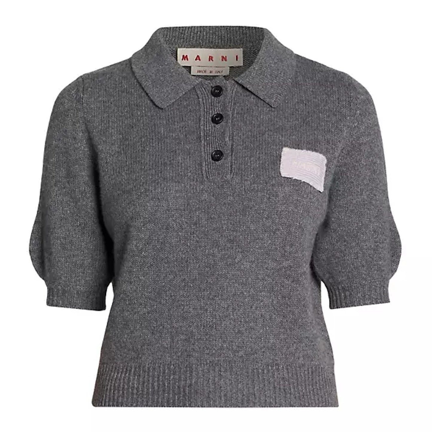 MARNI Cashmere Polo Jumper with Marni Patch IT46|US10