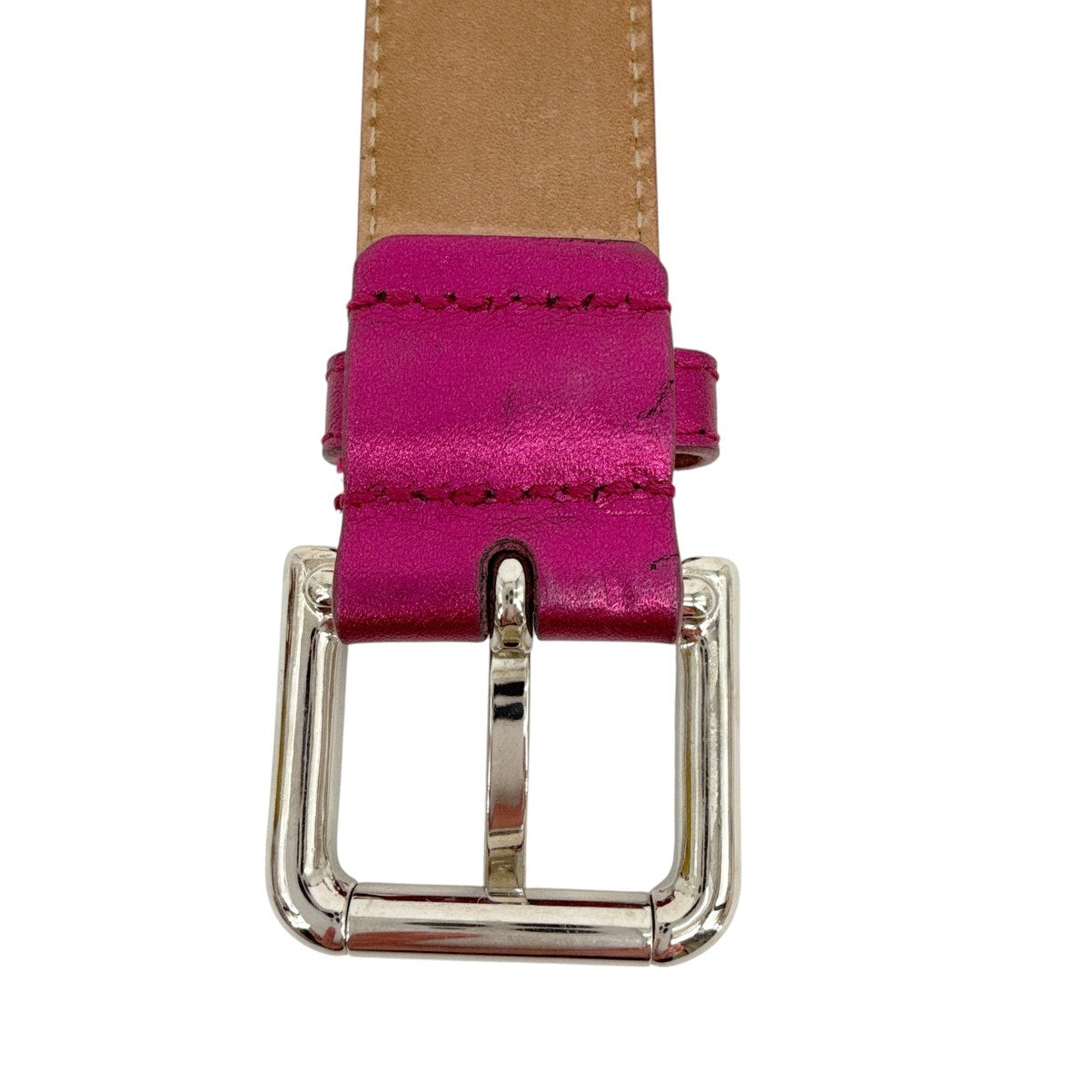 DOLCE & GABBANA Logo Belt Metallic Pink 85cm | 34in