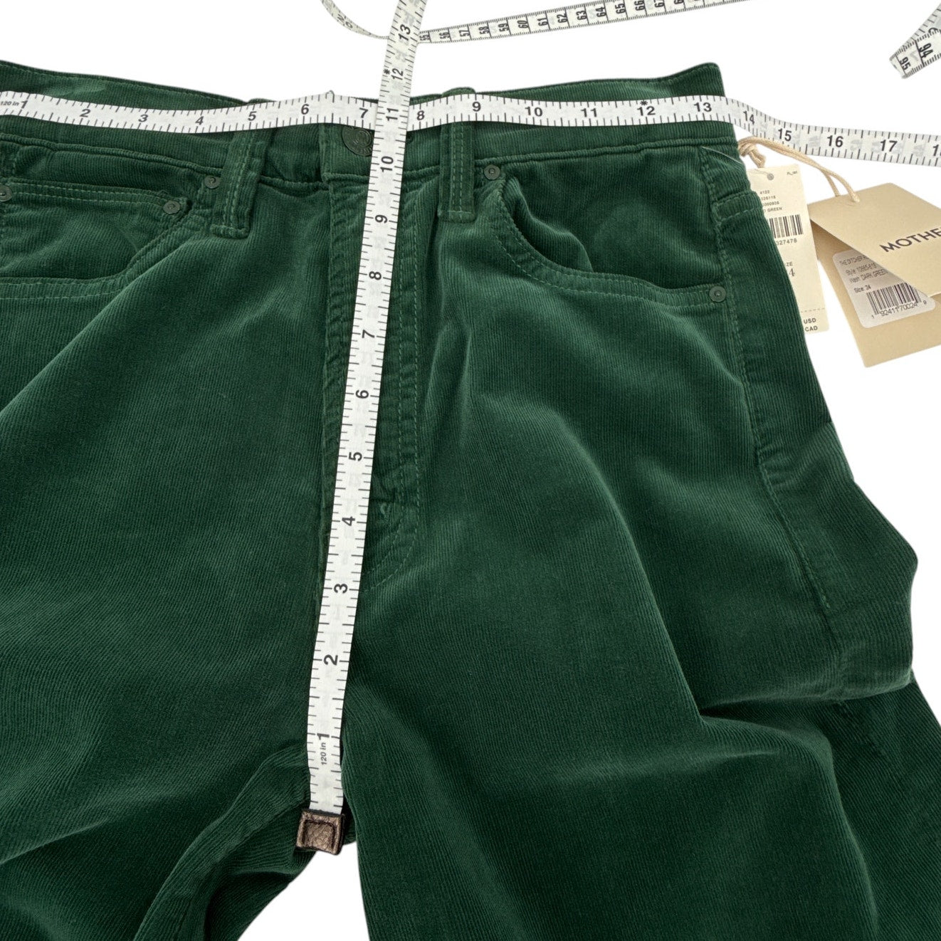 MOTHER The Ditcher Roller Zip Sneak Cord in Dark Green 24