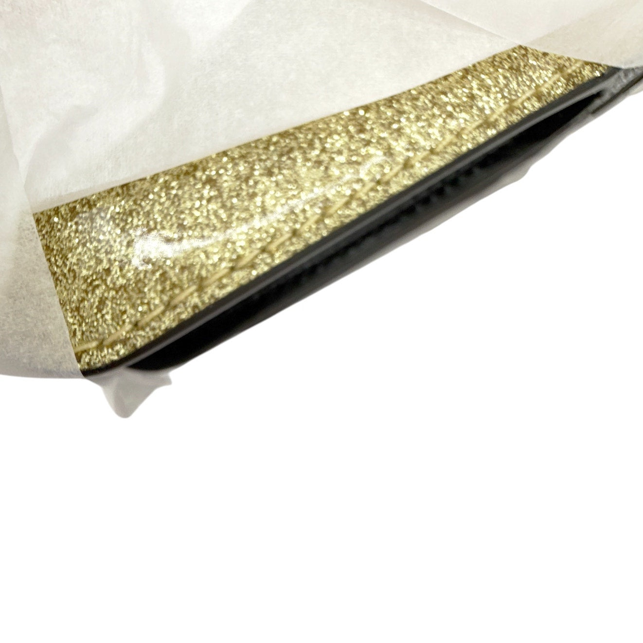 MARC JACOBS Mini Glitter Compact Wallet in Gold