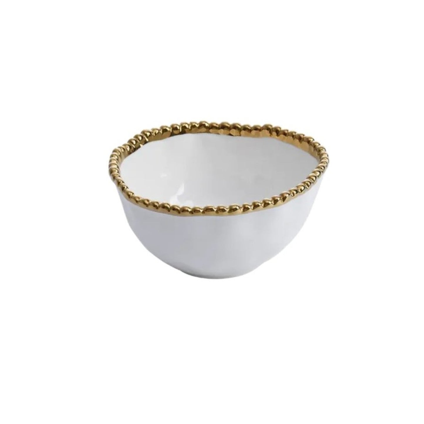 PAMPA BAY Golden Salerno Porcelain Small Bowl Set of 2