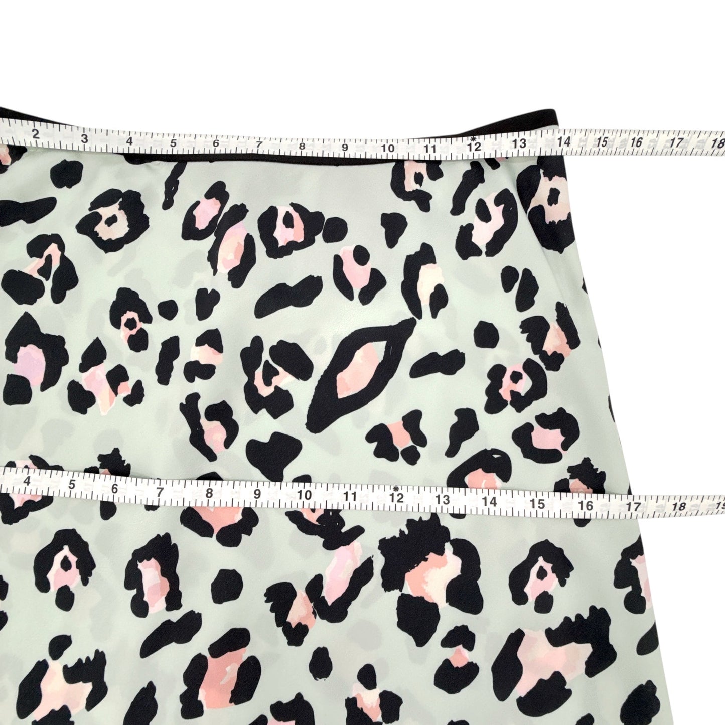 DAVID LERNER Naomi Bias Midi Skirt in Painted Leopard S
